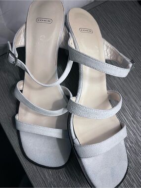 COACH Light Blue Strap Shoes